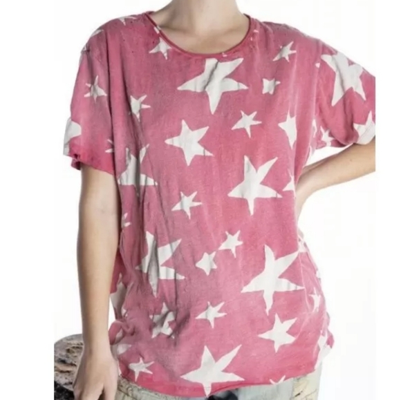 New Magnolia Pearl Rothko Star Tee Top 944 red pink t-shirt Rockstar galaxy MP - Picture 9 of 17